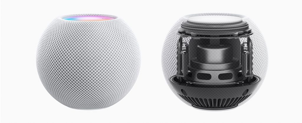 Apple HomePod mini speaker with cutaway