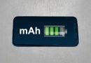 Smartphone showing battery mAh