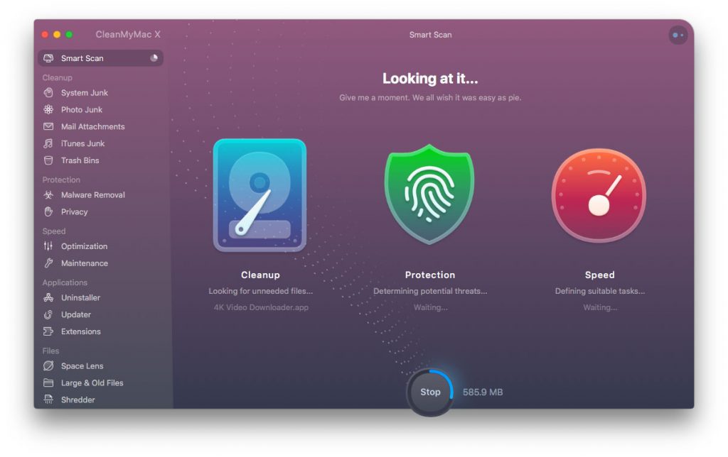 CleanMyMac X scan