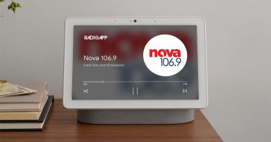 RadioApp playing on a Google Nest Hub Max