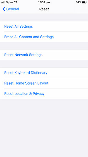 Erase all content and settings on an iPhone
